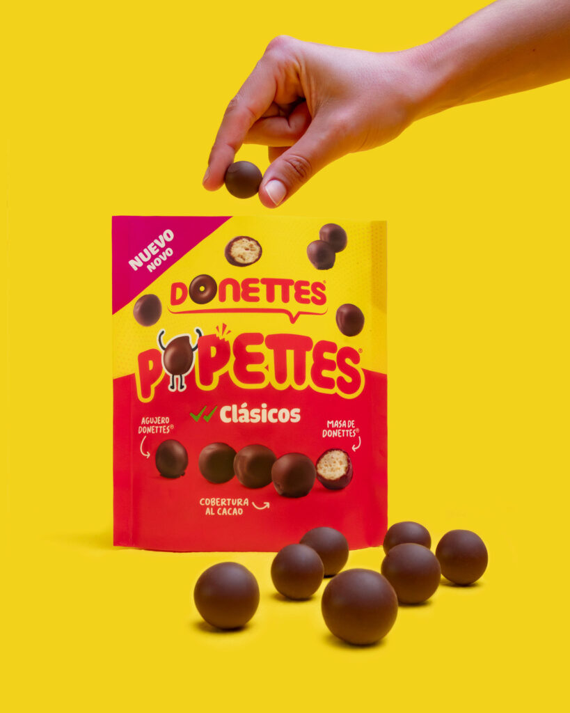 Fotografía publicitaria de producto Donettes Popettes