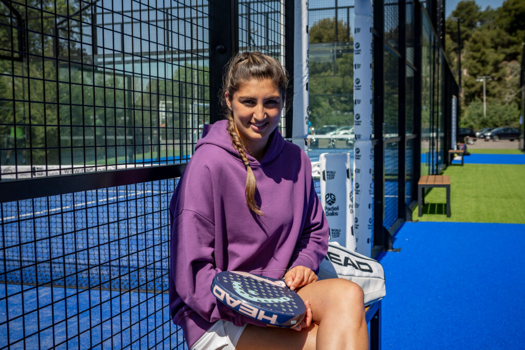 Fotografía publicitaria de jugadores de pádel con equipación HEAD