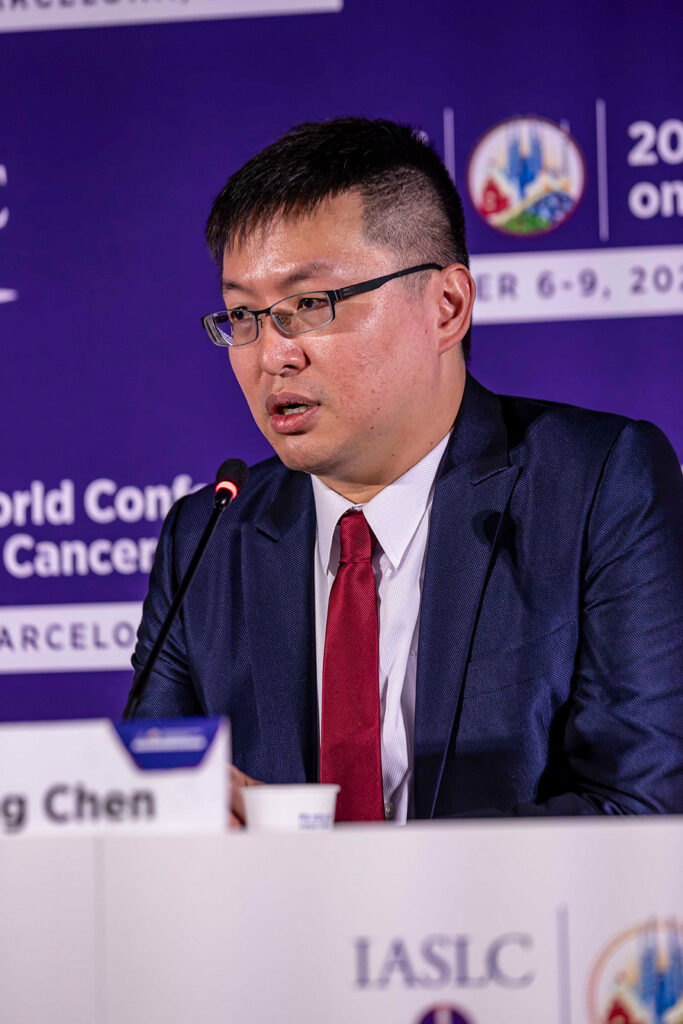 Fotografía de ponencia en el Congreso Mundial de Cáncer de Pulmón 2025 (WCLC2025) en Barcelona, realizada por NUA Estudio.